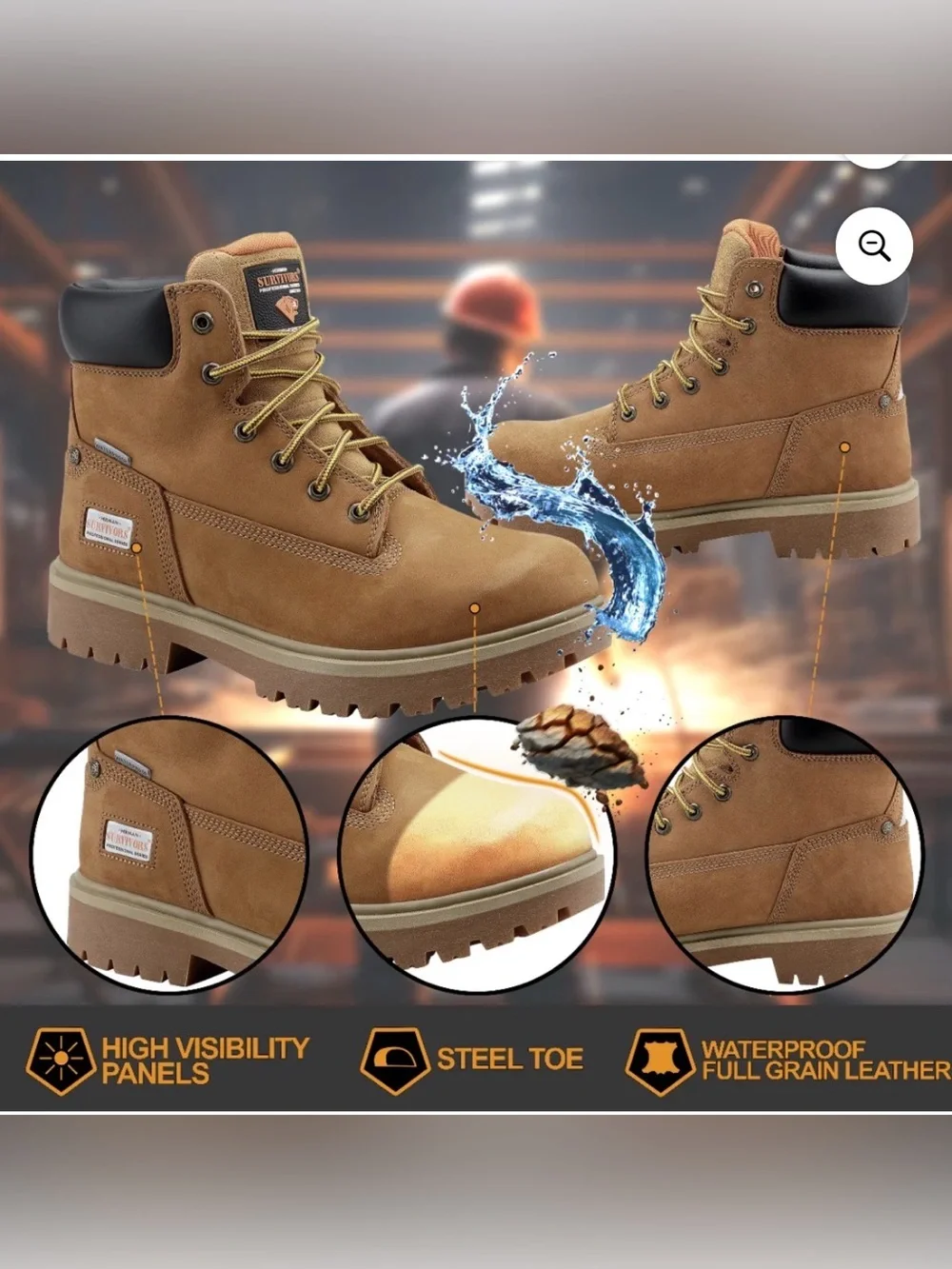 Herman Survivors Men's Driller Steel Toe Work Boots, - New in Box